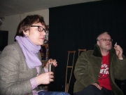 Маруся Климова и Владимир Веселкин, во время записи клипа "Жизнь -- это роман", ноябрь 2012