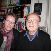 Маруся Климова и хранитель черепа маркиза де Сада писатель Пьер Буржад, Париж, 2005