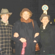 Маруся Климова с петербургскими декадентами Вячеславом Петровичем Майданом и Ванечкой (Группа риска), СПБ, 1998